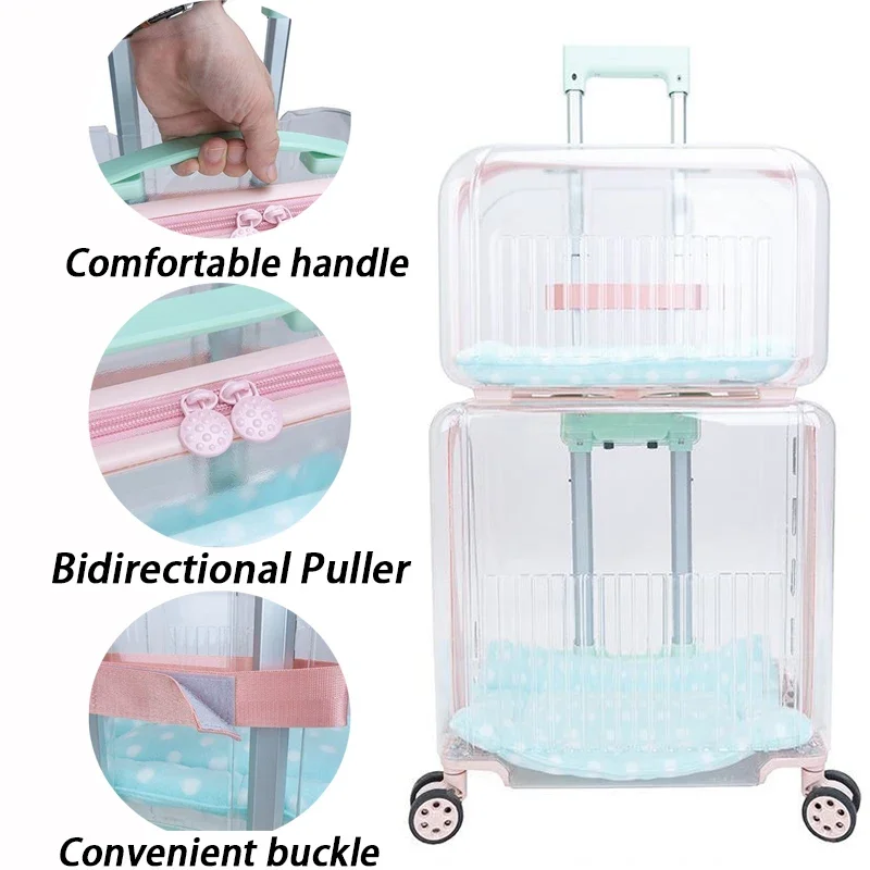 valise transparente de voyage pour chat, transport de roues, grande capacité, electrolux, poussettes, portable