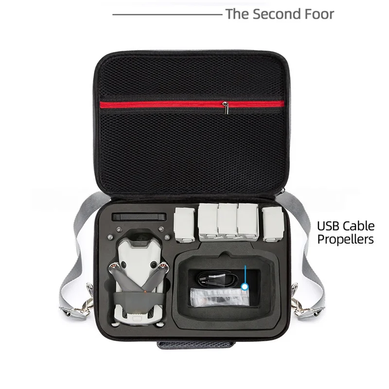 cabe sac à main de rangement portable pour drone dji mini 4 pro, sac à bandoulière à coque rigide, valise de voyage