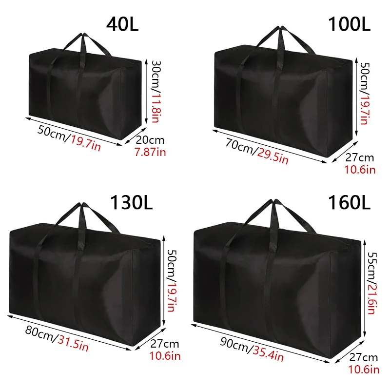 sacs à bagages mobiles imperméables extra larges, sac de voyage léger, sacs de rangement pour vêtements, organisateur de placard de grande capacité