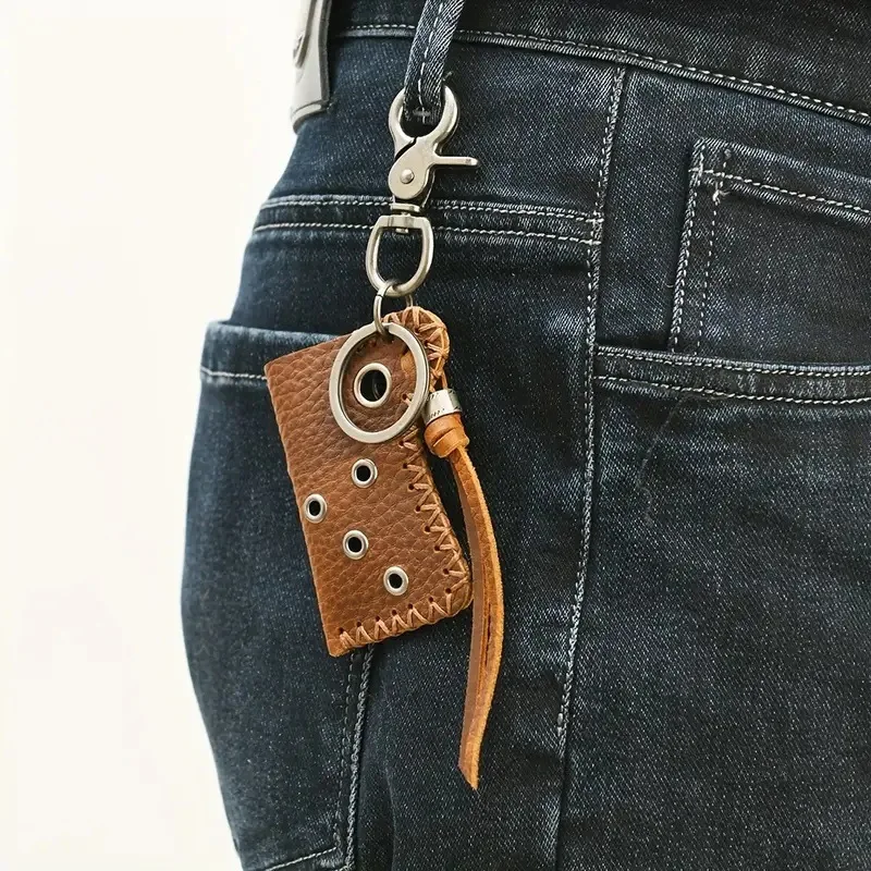briquet personnalisé créatif en cuir pu, étui rétro en cuir pour briquet de rue, accessoire de sac de taille
