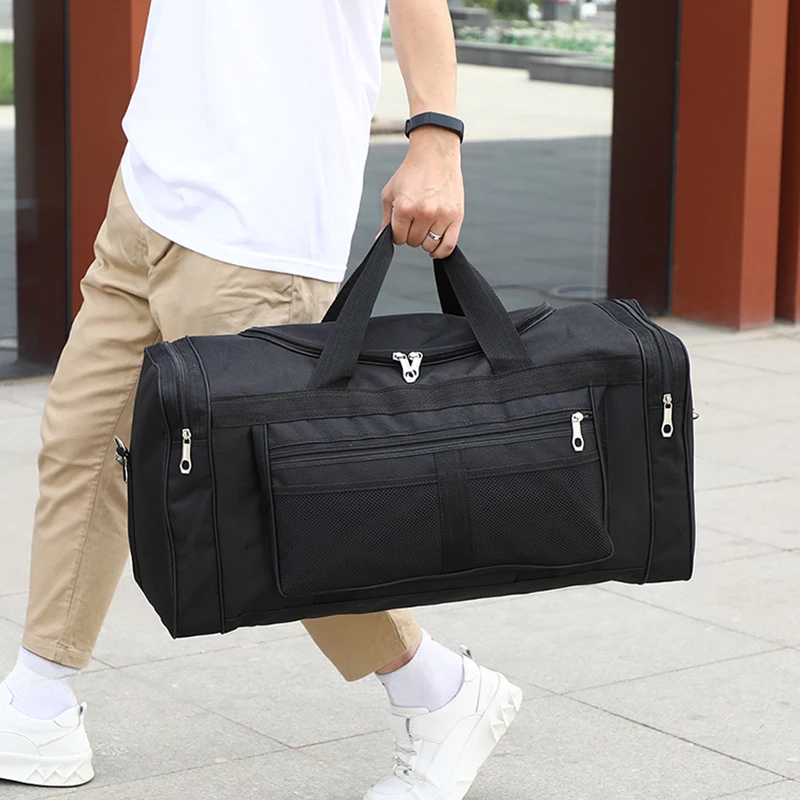 1 sac de rangement de bagages de grande capacité, sac à main de voyage portable, épaule ou bandoulière, sac de fitness