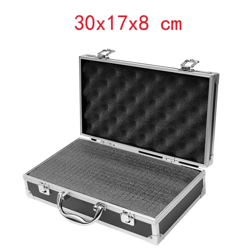boîte à outils portable en aluminium, équipement de sécurité, boîte à outils, mallette à instruments, boîte de rangement, valise, étui résistant aux chocs avec éponge