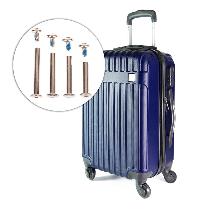 4 jeux de roues de rechange pour valise, roues noires avec vis, 4 tailles d'essieux, réparation de roues de bagages de voyage en caoutchouc 30/36/40/45mm