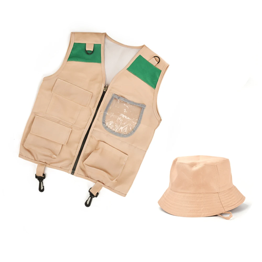 ensemble de gilet d'aventure en plein air pour enfants, jeu de rôle de cosplay, vêtements de performance d'aventurier en plein air