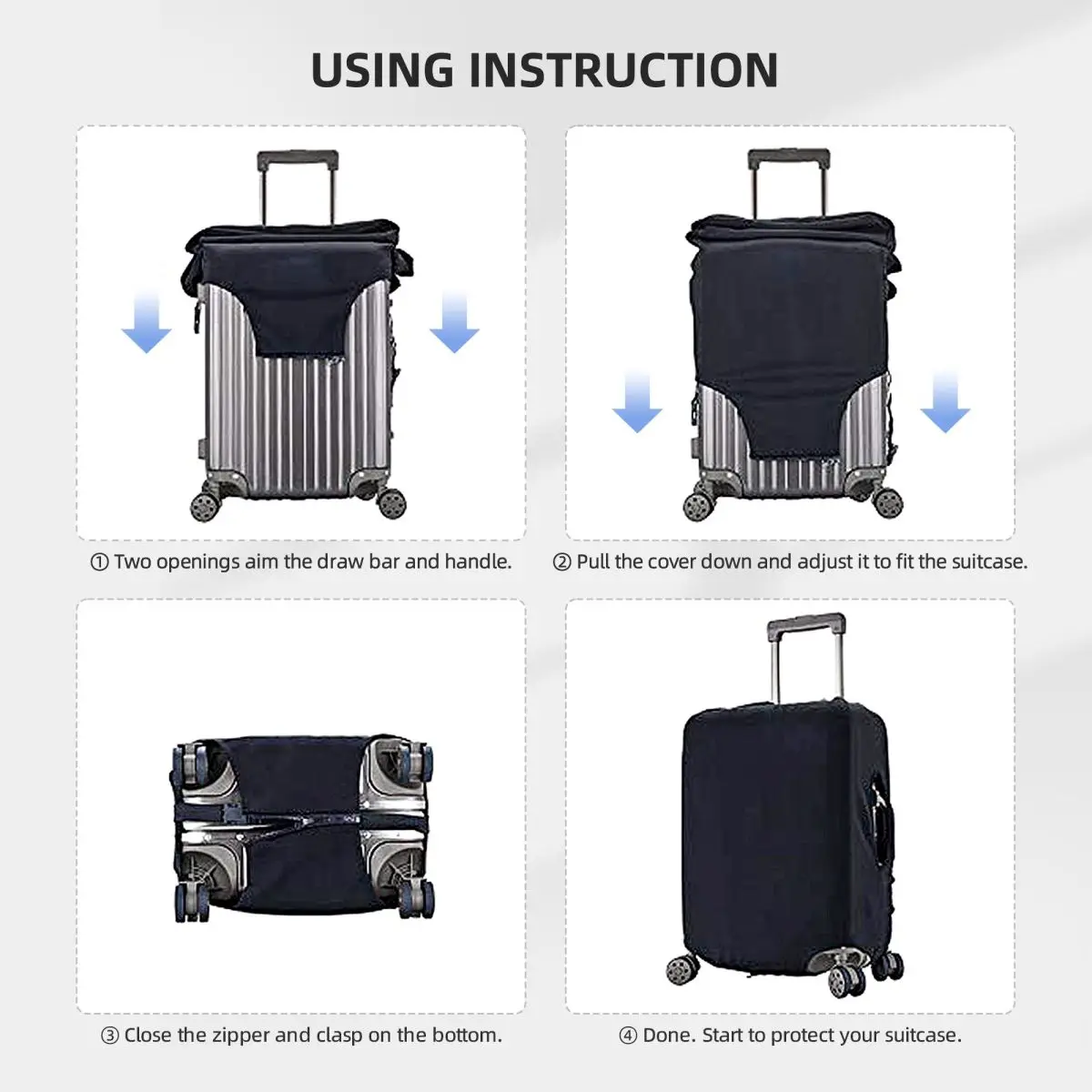 housse de valise à points personnalisés, housses élastiques pour bagages de voyage de 18 à 32 pouces