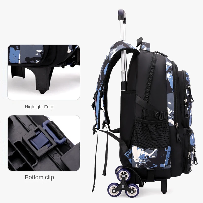 sac à dos d'école pour enfants avec roulettes sac d'école à roulettes pour garçons enfants sac à dos à roulettes sac à roulettes étudiants sac à dos bookbag