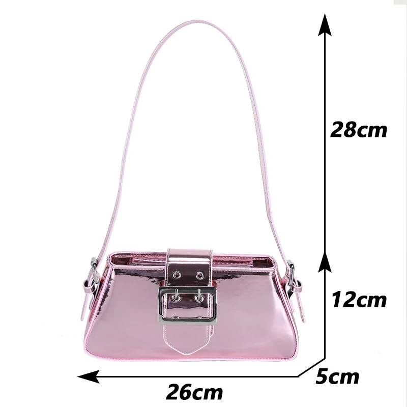 sac à main en cuir pu brillant pour femme, sac à ati elles, sac à main en cuir verni argenté, design de luxe, mode de fête, nouveau initié