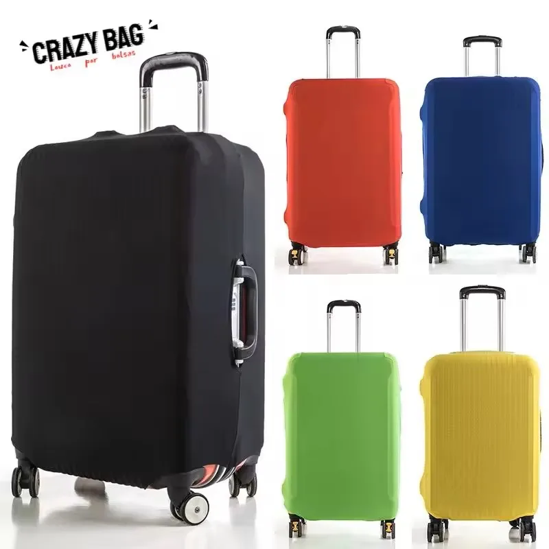 housse de protection pour bagages, couleur unie, adaptée aux valises de 18 à 28 pouces