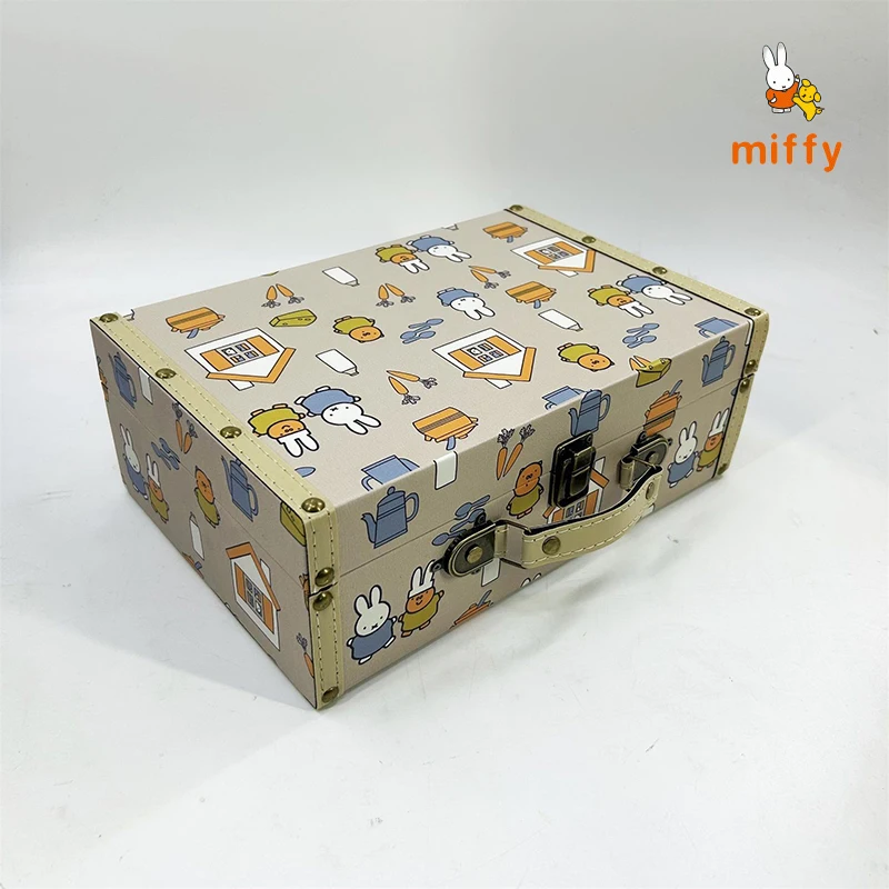 kawaii miffy valise créative rétro portable bagages dopamine haute qualité coffre de voyage mode anime accessoires cadeaux parfaits