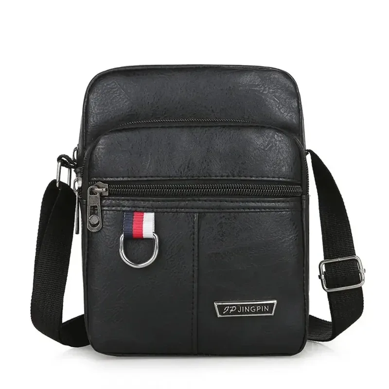 sac à bandoulière en cuir pu pour hommes, sac de poitrine de grande capacité, mode décontracté, couleur unie, sac à bandoulière