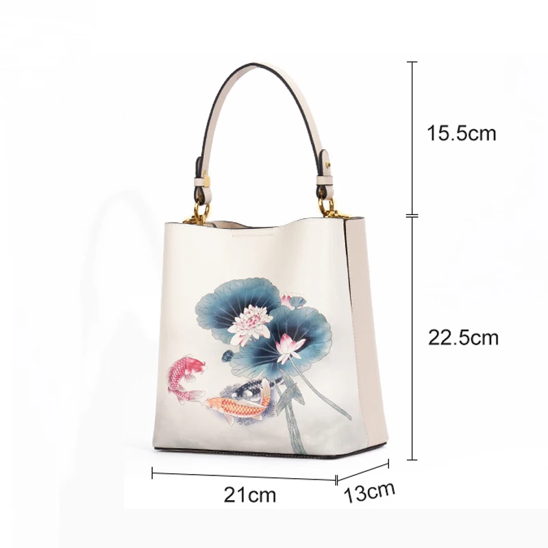 sacs à main en cuir de vachette véritable pour femmes, sac à fleurs, haute qualité, marque de luxe, mode