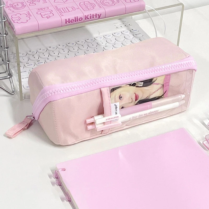 sac à crayons de grande capacité, esthétique, École, grande poudres, mignon, support de papeterie, Étui à stylos pour enfants, fournitures scolaires pour Étudiants
