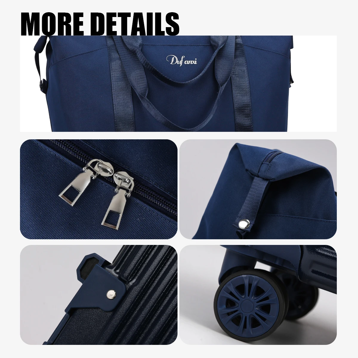 sac à bagages à poulie, sac de voyage à roue universel, valise pliable, sac à roulettes léger, sac à dos tiré à la main de grande capacité, pour sortir à l'étranger à la maison