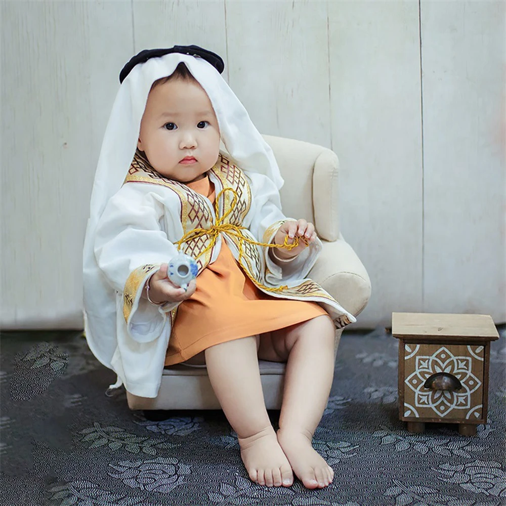 accessoires de photographie pour nouveau nés, vêtements pour bébé garçon, mini valise créative, bagages, accessoires photo pour bébé, magasin, robe arabe, costume