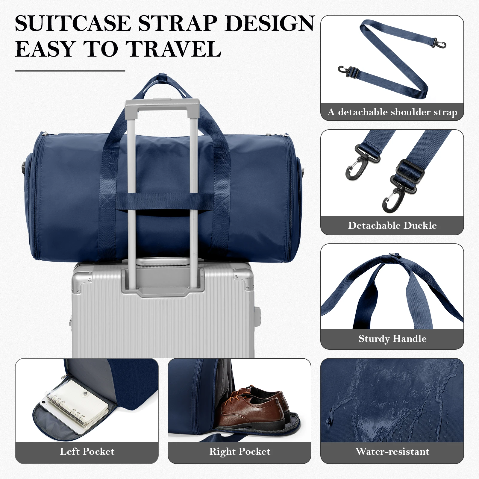 porte costumes sac de voyage étui pour porte costume sac convertible porte costumes pliants pour hommes femmes voyage sac de vêtements d'affaires 