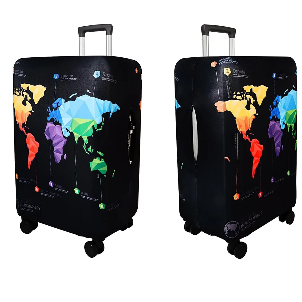 housse de protection élastique épaisse pour bagages, combinaison à fermeture éclair pour sac de 18 à 32 pouces, housse de valise, housse de chariot, accessoires pratiques de voyage