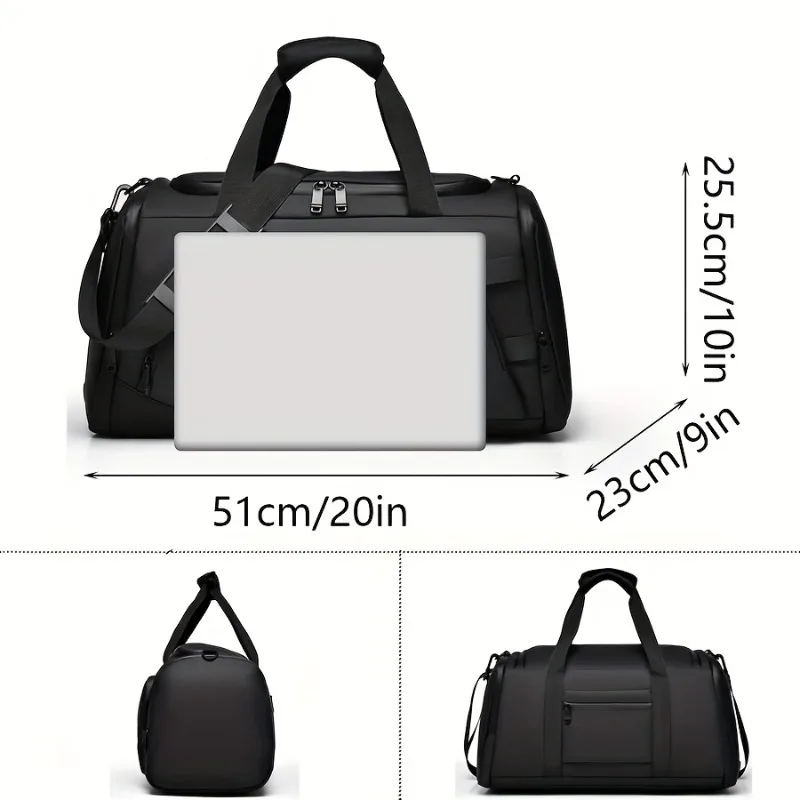 sac à bagages multifonctionnel de grande capacité avec plusieurs compartiments, adapté au fitness, aux voyages et aux voyages de nuit