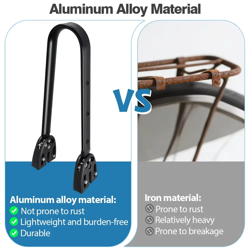 porte bagages de vélo en alliage d'aluminium, grande capacité de 10l, sac de voyage étanche pour siège arrière de vélo, emballage de vélo