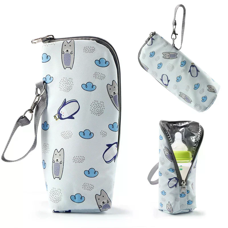 sac de voyage portable pour biberon, étui de voyage avec conception isolée, organisateur de biberon pour voyage et alimentation en plein air