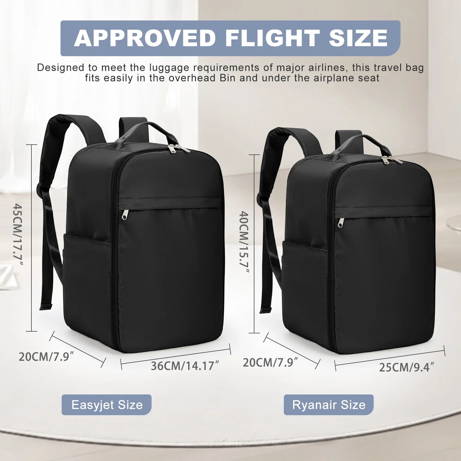 ryanair sac à dos pour ordinateur portable, bagage à main, sac de voyage, 40x20x25, 45x36x20, easyjet cabin, femmes et hommes