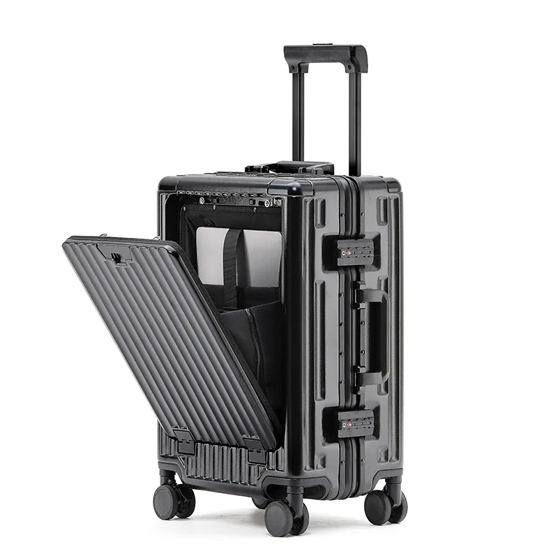 valise de voyage d'affaires multifonctionnelle valise à roulettes à cadre en aluminium de 26 pouces valise de voyage cabine de 20 pouces
