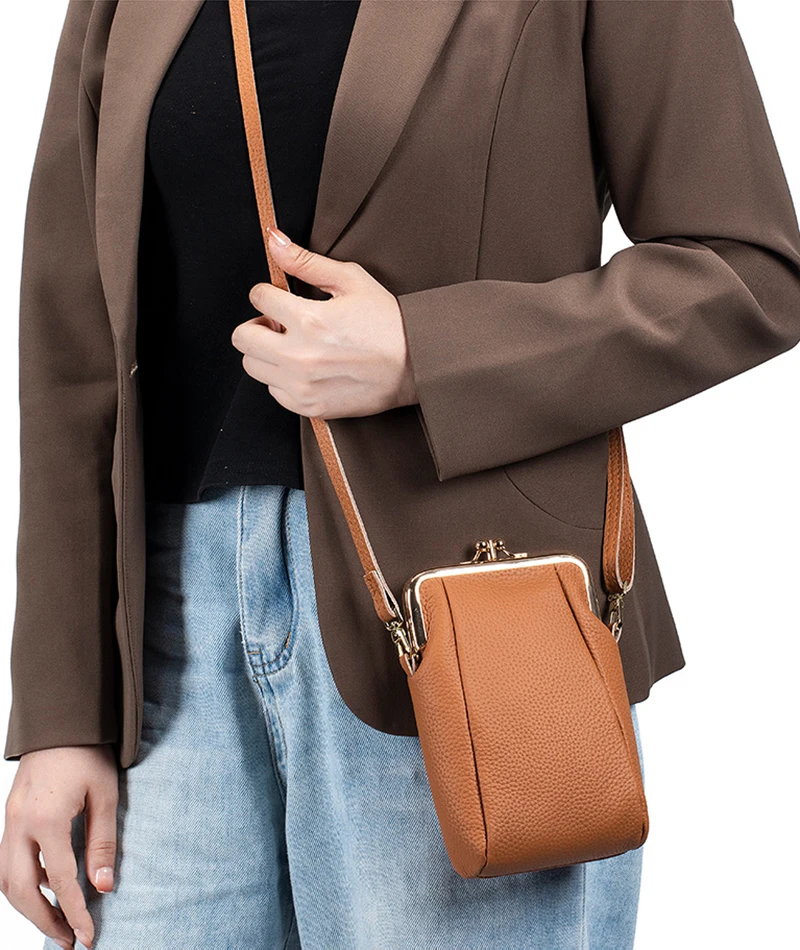 sacs à main pour femmes sacs à bandoulière en cuir véritable de haute qualité sacs à bandoulière à loquet de grande capacité pour femmes sac à main de téléphone à rabat solide