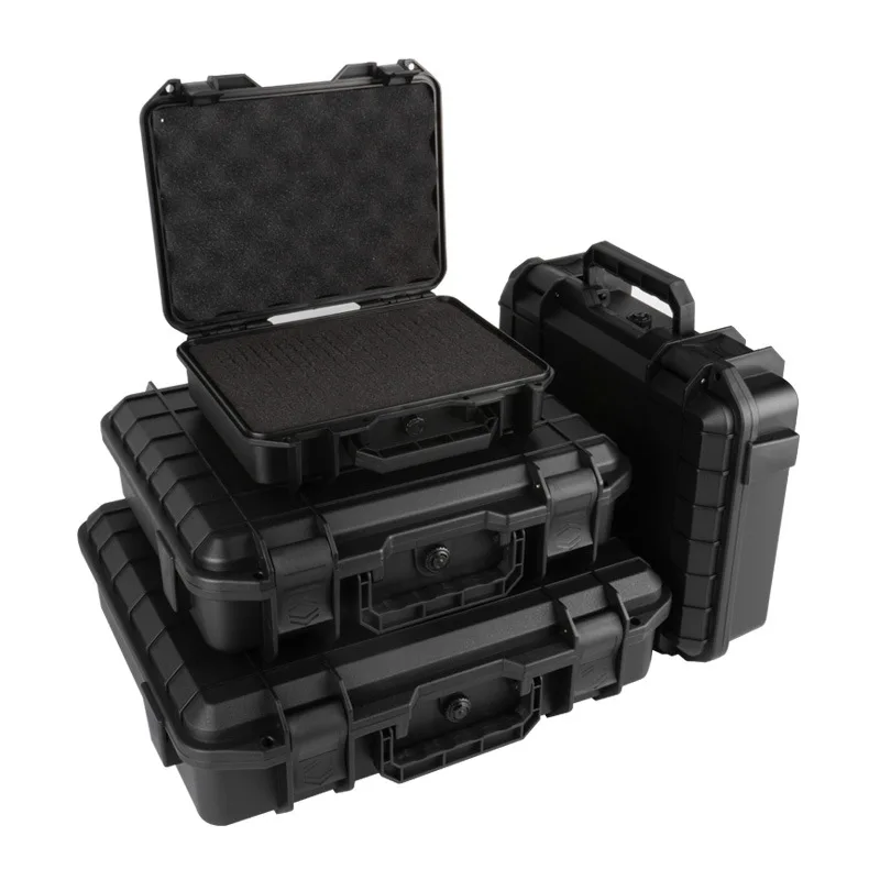 mallette de transport rigide avec éponge, boîte à outils, sac de rangement, équipement de protection, valise de sécurité