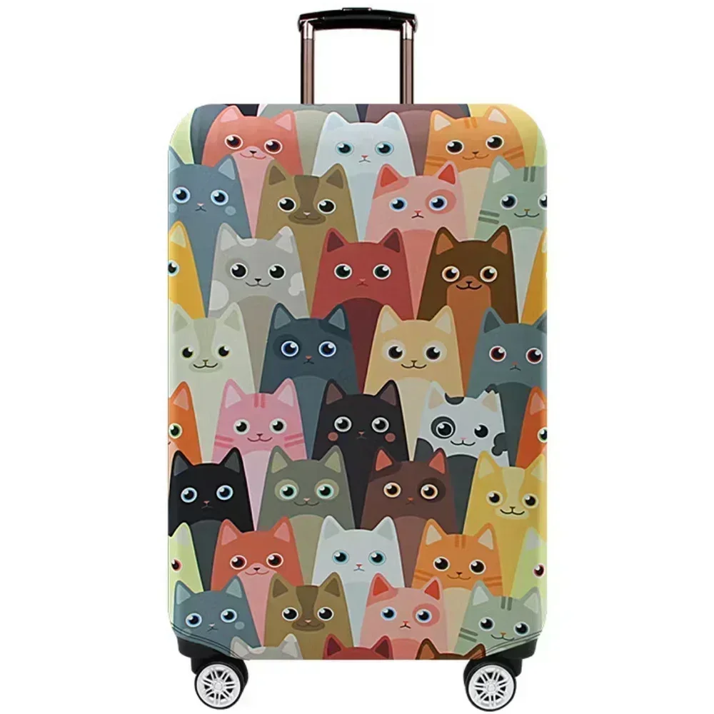 housse de valise cyber style, housse de protection extensible pour bagages, housse anti poussière adaptée à une valise de 18 à 32 pouces