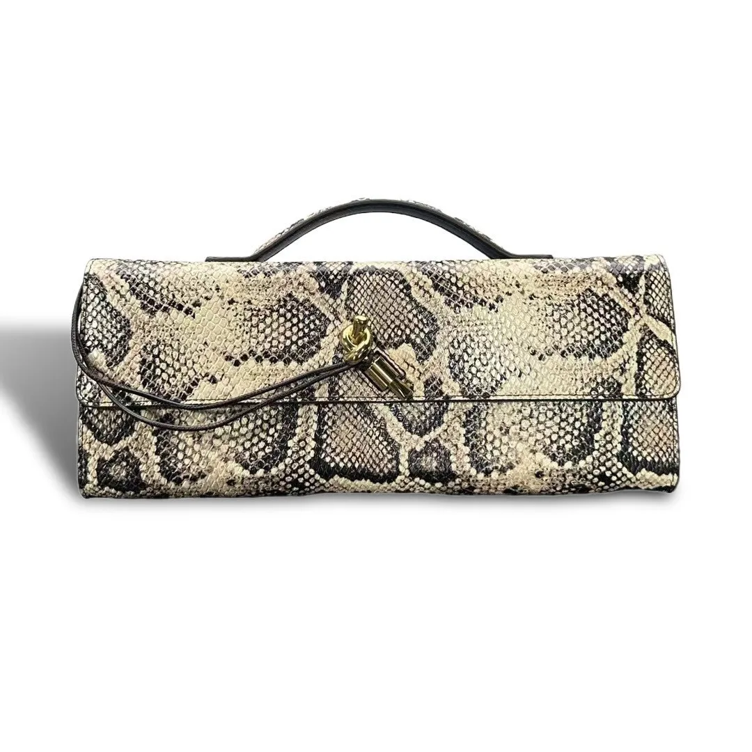 sac à poignée supérieure design de luxe pour femmes, sac à main de soirée long, sacs à bandoulière motif crocodile, tenues à la mode