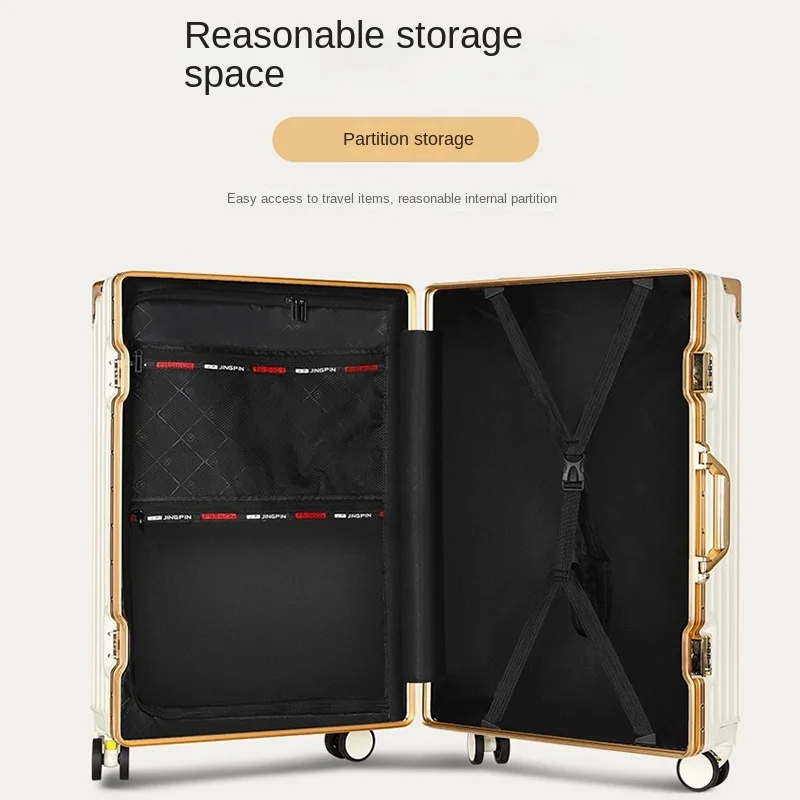porte bagages de voyage pour femmes, valise de grande capacité de 20/30 pouces, cadre en aluminium, roue universelle muette, mot de passe, boîtier de chariot