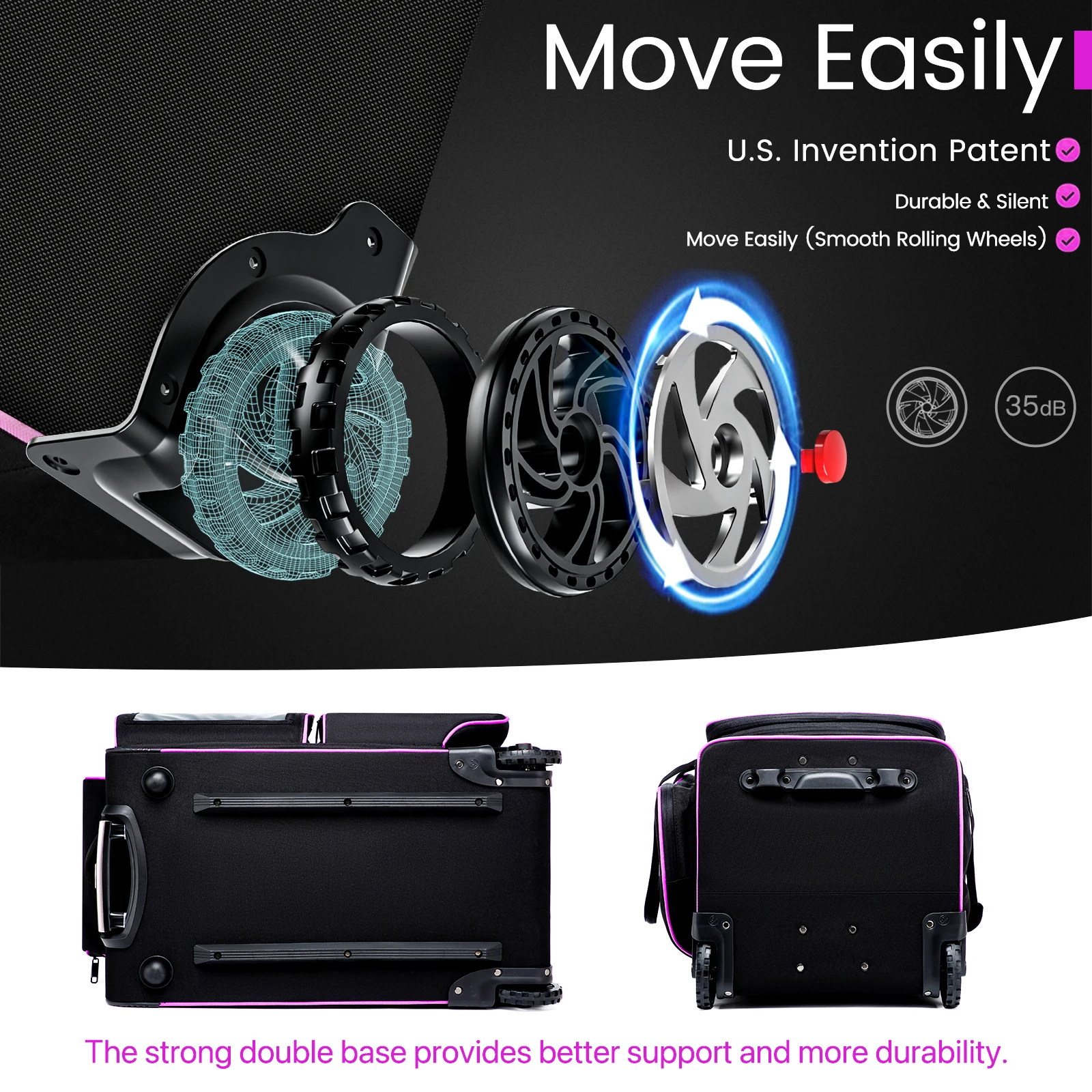 sac de voyage à roulettes d'affaires de grande capacité, bagage à main, sac pour ordinateur portable avec séchage des vêtements, étui de voyage multifonctionnel t1