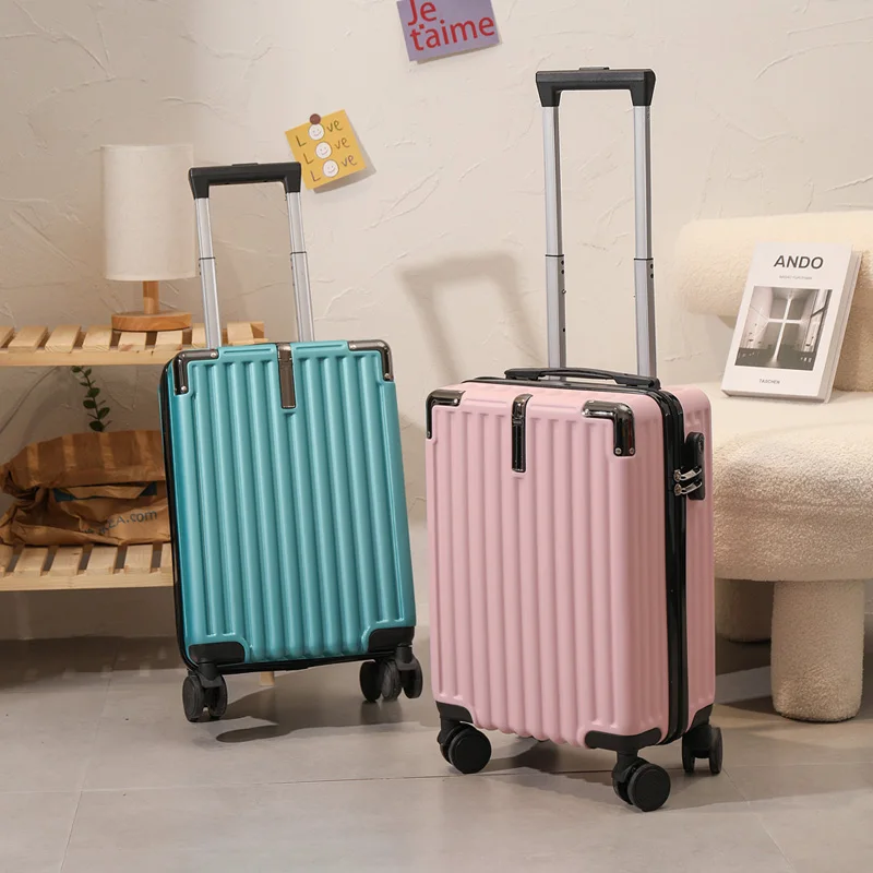 valise d'étudiant de 18 pouces, sac de voyage pour femmes, valise à roulettes pour la rentrée scolaire, voyage d'embarquement à main