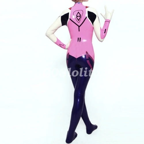 Mascarade Latex caoutchouc Gummi Ganzanzug femmes body course costume Catsuit taille XS-XXL