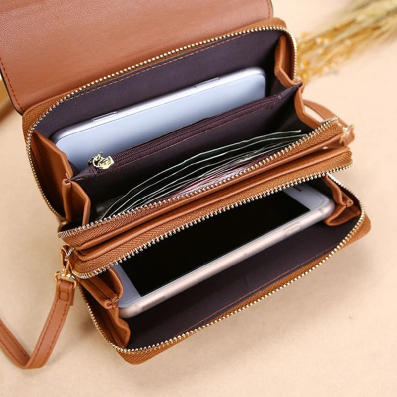 sac à main multi cartes pour femme, portefeuille coréen, grande capacité, sac lancé décontracté, paquet de téléphone portable, mode, nouveau style