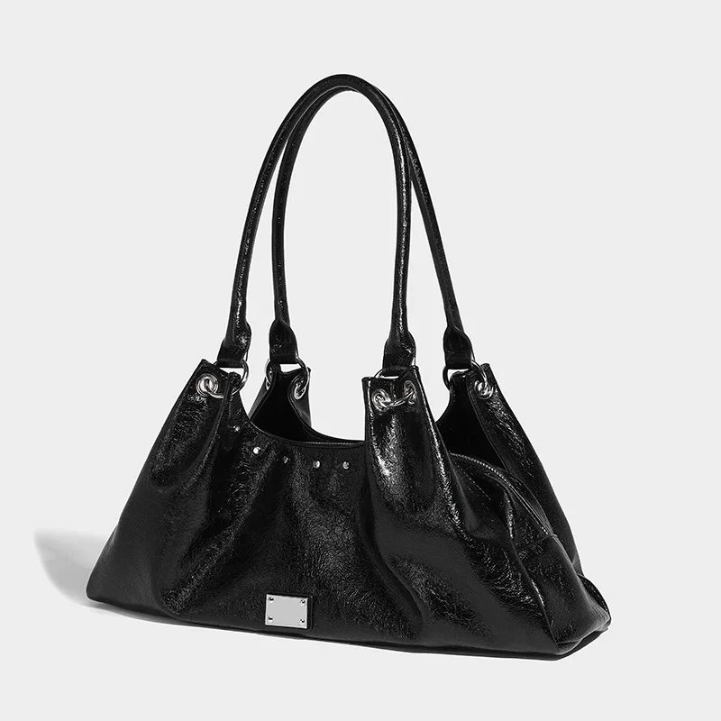 sac à bandoulière vintage élégant avec sous les bras, fourre tout spacieux de style décontracté, sac à main doux pour femmes