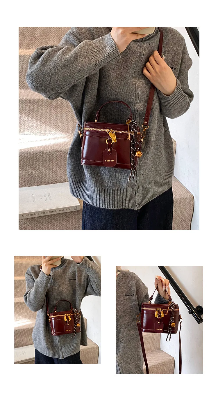 sac à main rétro en cuir pu pour femme, sac à bandoulière, fourre tout à l'huile, designer de luxe, e27