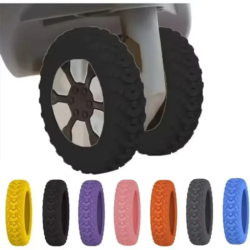 protecteur de roues de bagages en silicone, 8 pièces, roulettes, chaussures, valise de voyage, réduit le bruit, accessoires de couverture de protection