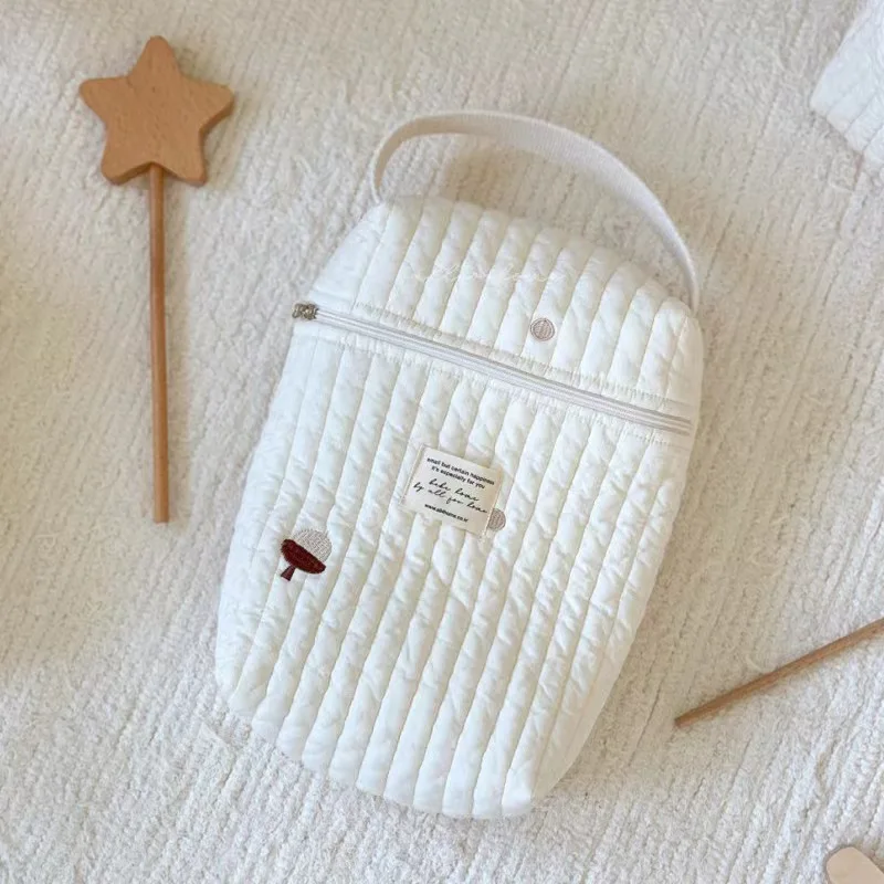 sac à couches portable pour poussette, caddie matelassé pour bébé, organisateur brodé, sacs pour maman, accessoires pour bébés, sac à langer de rangement