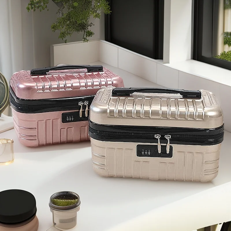 valise portable de 16 pouces, trousse de maquillage pour femmes, petite boîte de mot de passe pour court voyage, trousse de toilette légère, mini trousse de maquillage