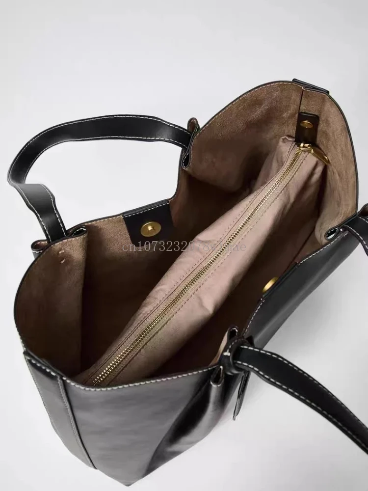 sacs à main de grande capacité pour femmes, sac à bandoulière en cuir pu de styliste de luxe, sac seau polyvalent pour les déplacements, fourre tout féminin