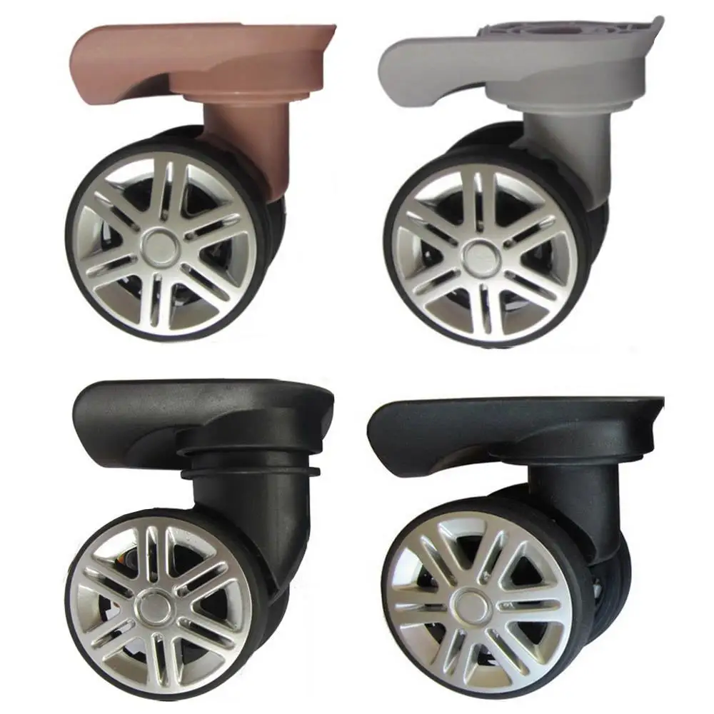 roulettes pivotantes à double rouleau pour bagages, 2 pièces, a19, silencieuses, universelles, pivotantes à 360 degrés, pour valise de voyage