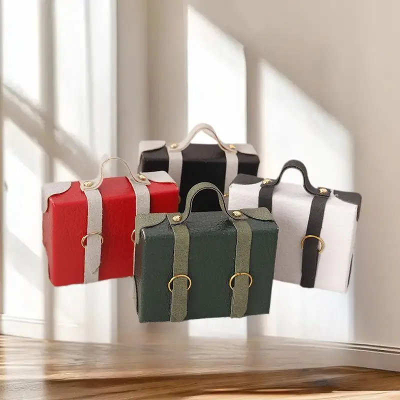 Accessoire pour maison de poupée miniature 1:12, porte-documents, modèle de valise, jouet