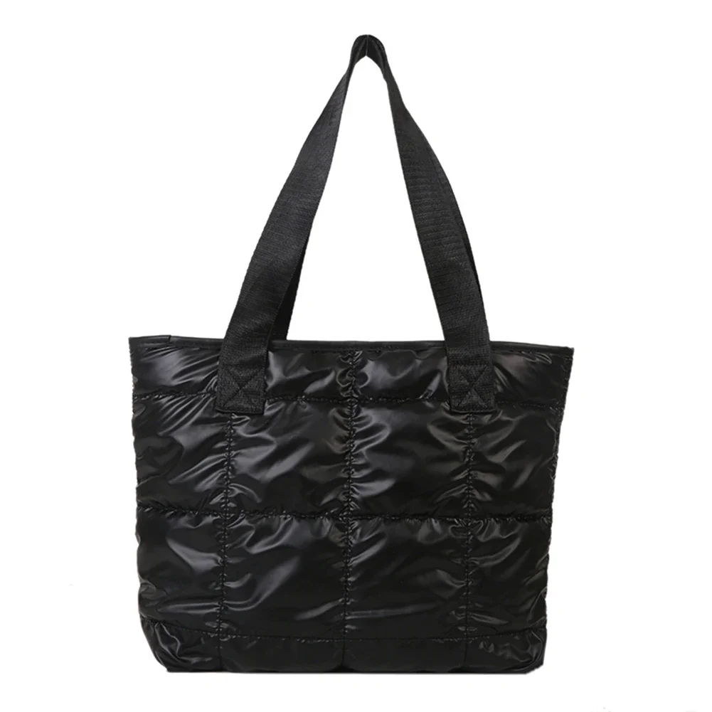 sacs à main fourre tout pour femmes, grande capacité, sac de shopping rembourré en coton, sac à main portable en losange matelassé solide pour les voyages de loisirs