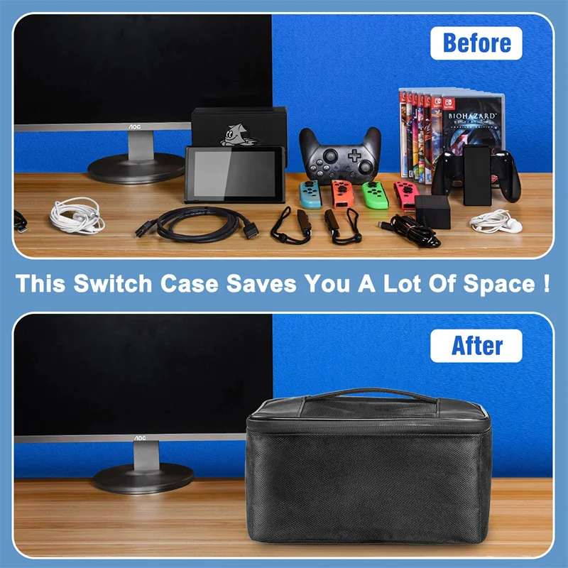 convient pour le sac de voyage oled pour interrupteur/interrupteur, étui de protection souple, étui pour interrupteur portable, compartiment détachable