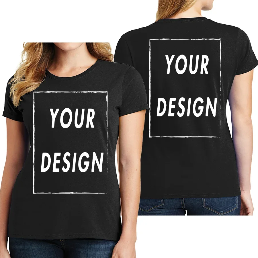 T-shirt d'équipe personnalisé taille UE pour femmes, ajoutez votre propre design devant et dos, imprimé et texte, T-shirt de haute qualité pour hommes