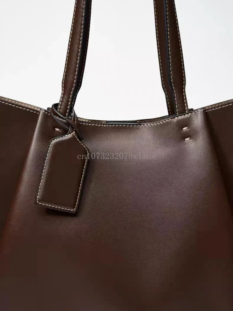sacs à main de grande capacité pour femmes, sac à bandoulière en cuir pu de styliste de luxe, sac seau polyvalent pour les déplacements, fourre tout féminin