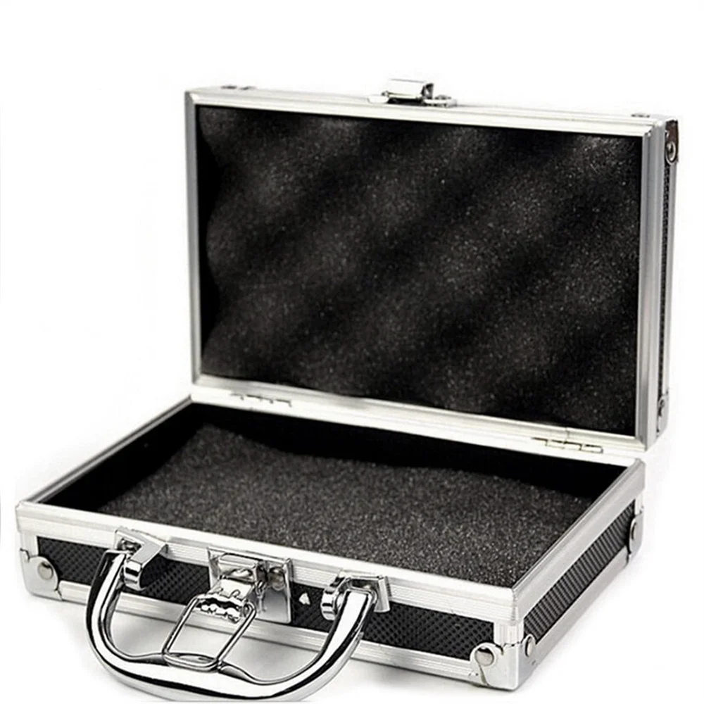 boîte à outils portable en alliage d'aluminium, boîte à outils antichoc, valise résistante aux chocs, mallette à instruments de sécurité, boîte de rangement, doublure en éponge