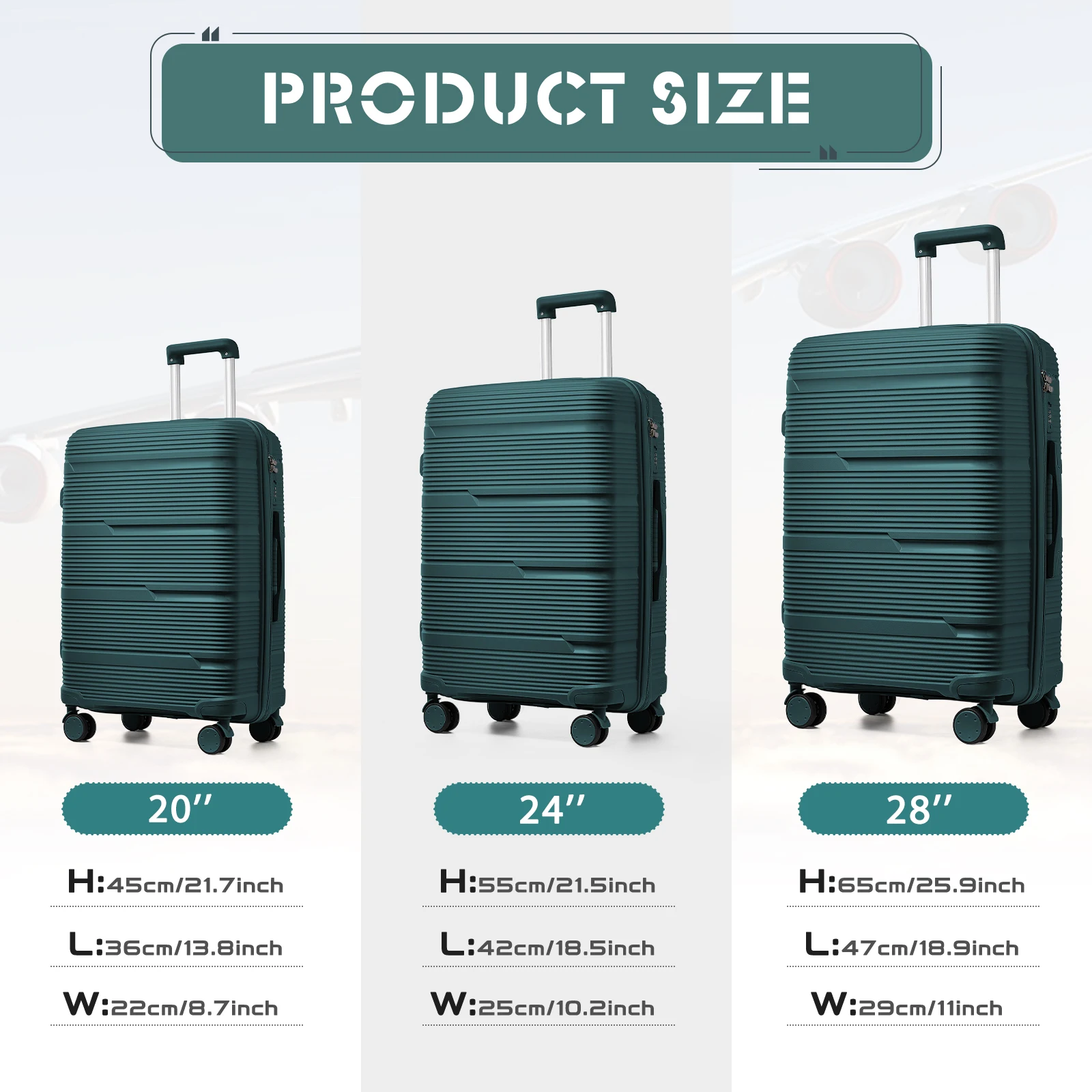 2024 nouveau design valise de voyage roulante, femmes hommes continuer boîtier de chariot de voyage 20 pouces, valise de bagage de cabine d'embarquement 24 28''