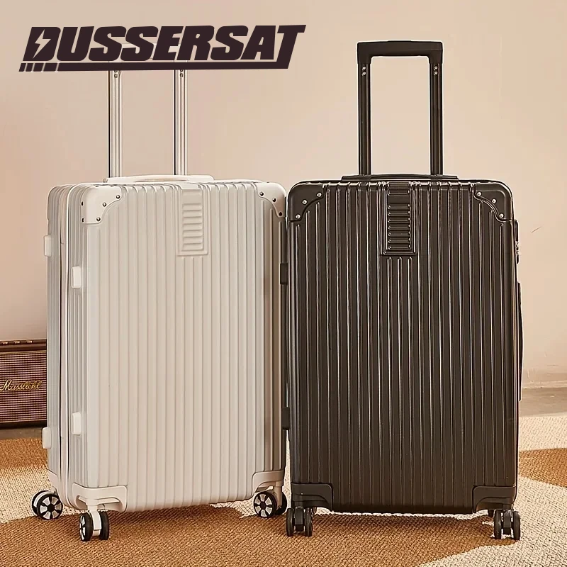 Chariot à bagages élégant en alliage d'aluminium et de magnésium 100 % - 20-28 pouces avec porte-gobelet |   Valise de voyage légère