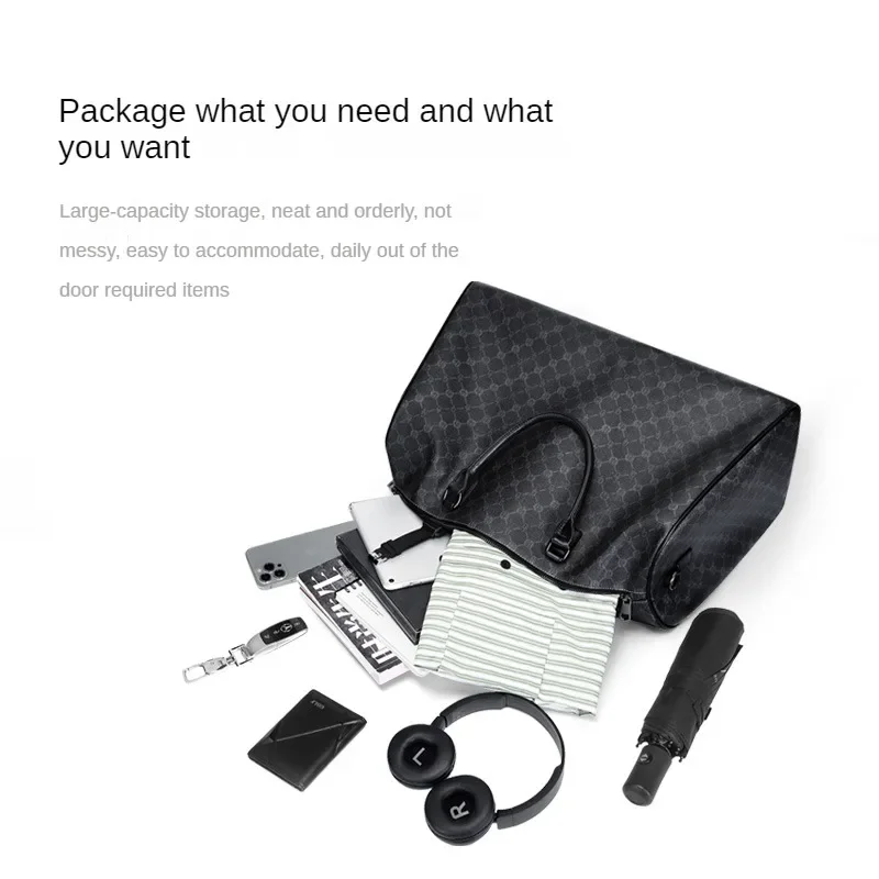 sac à main de luxe en cuir pour homme, bagage de voyage d'affaires, grande capacité, court voyage, initié
